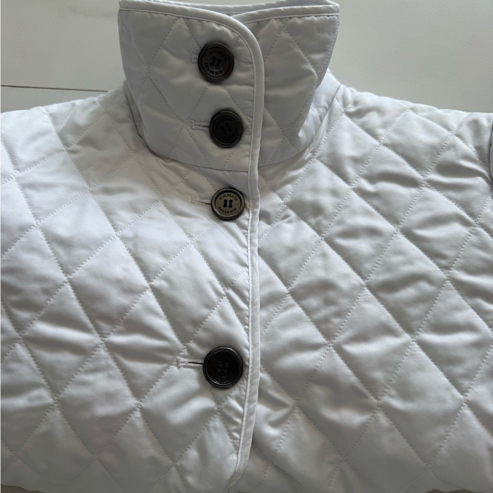 Burberry Beige and Red Quilted Fabric Jacket in size Small - Picture 11 of 15